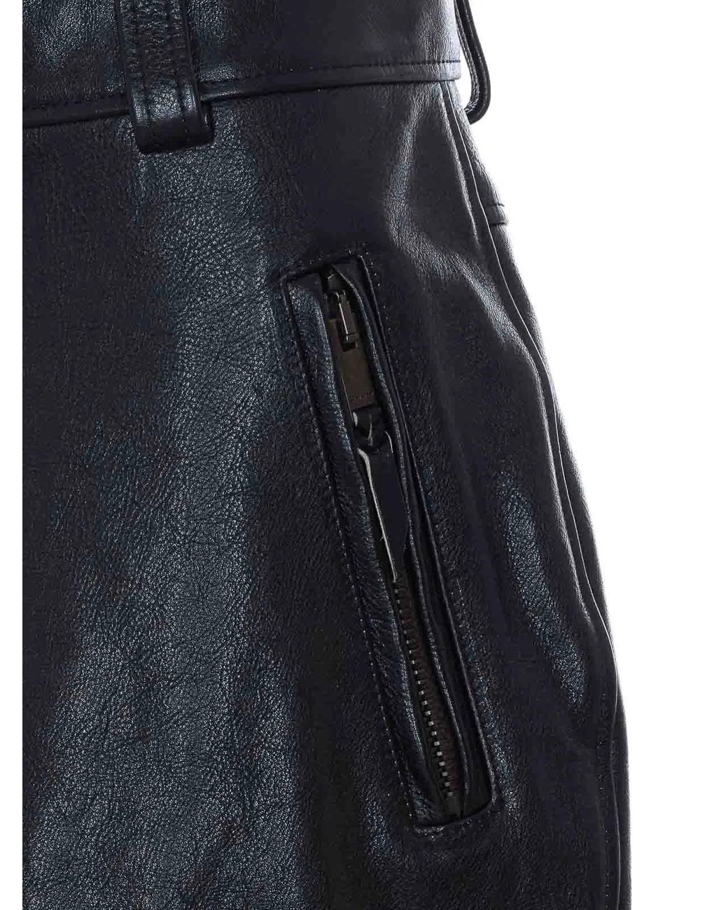 Saint Laurent Blue Midi Skirt