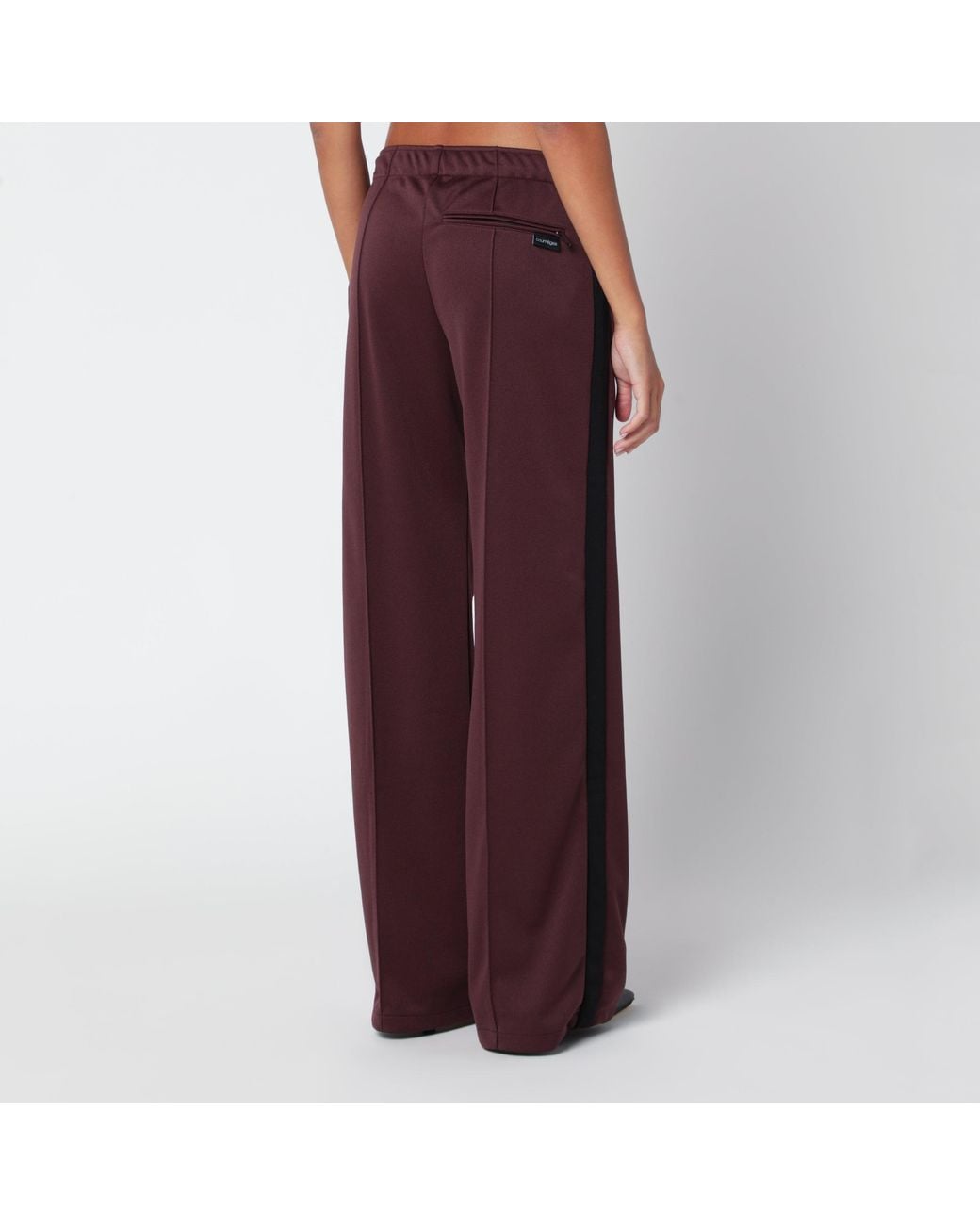 Courreges Red Dark/ Two-Tone Jogging Trousers