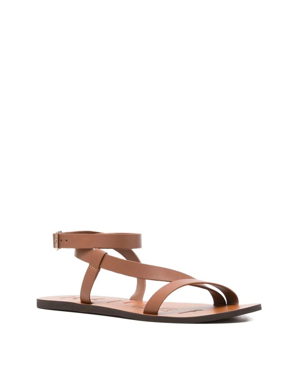 Manebí Brown Manebi Leather Gladiator Sandals