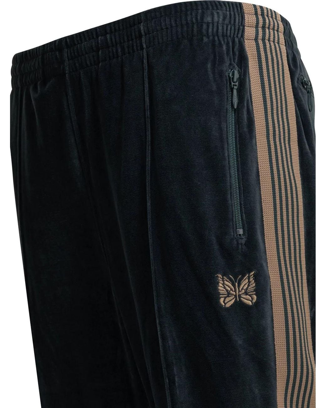 Needles Blue Cotton Polyester Sports Pants for men