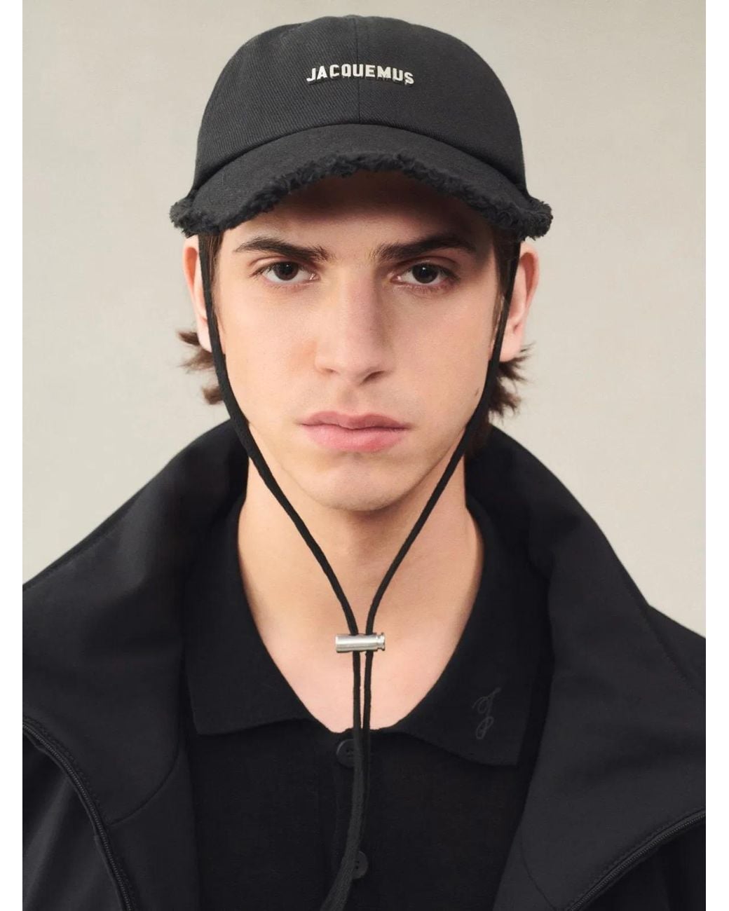 Jacquemus Black Artichoke-Inspired Casquette Hat for men