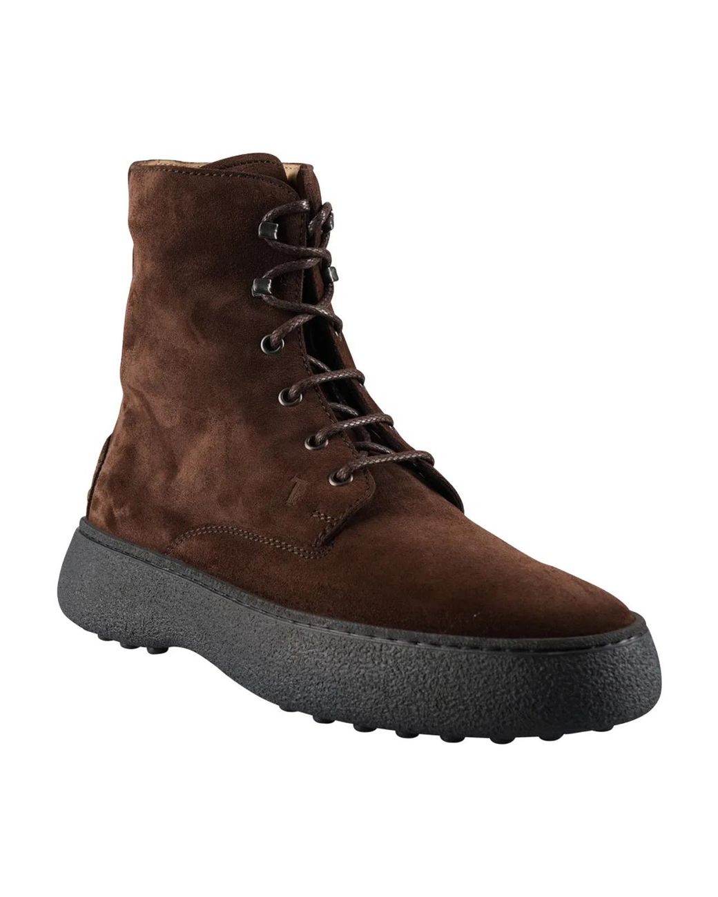 Tod's Brown W.g. Suede Lace-up Ankle Boots for men