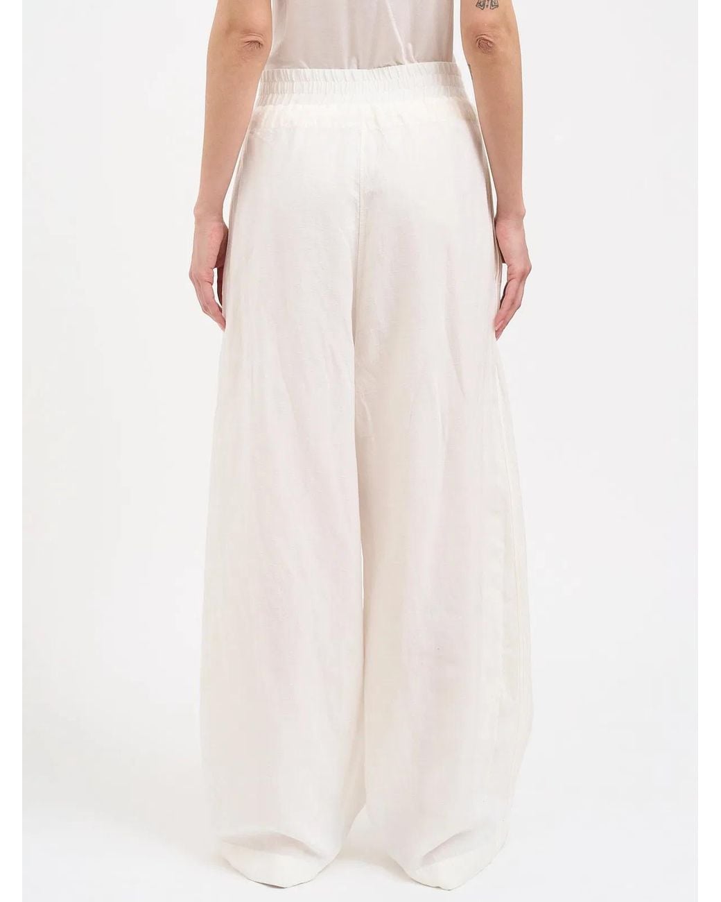 Andrea Ya'aqov Natural Wide-Leg Pants
