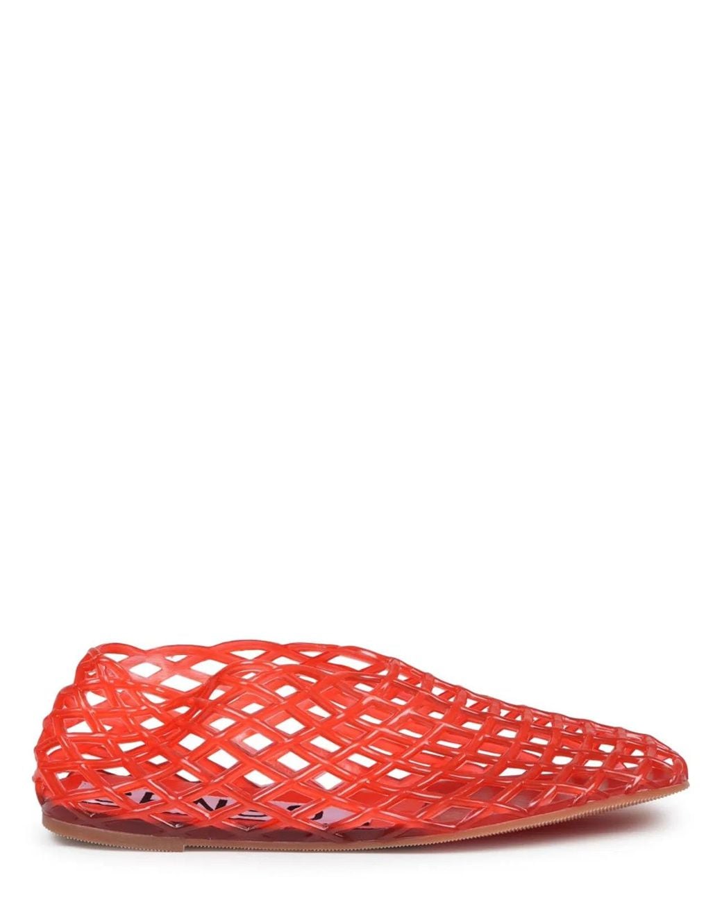 Senso Red Rubber Flats With Leather Sock