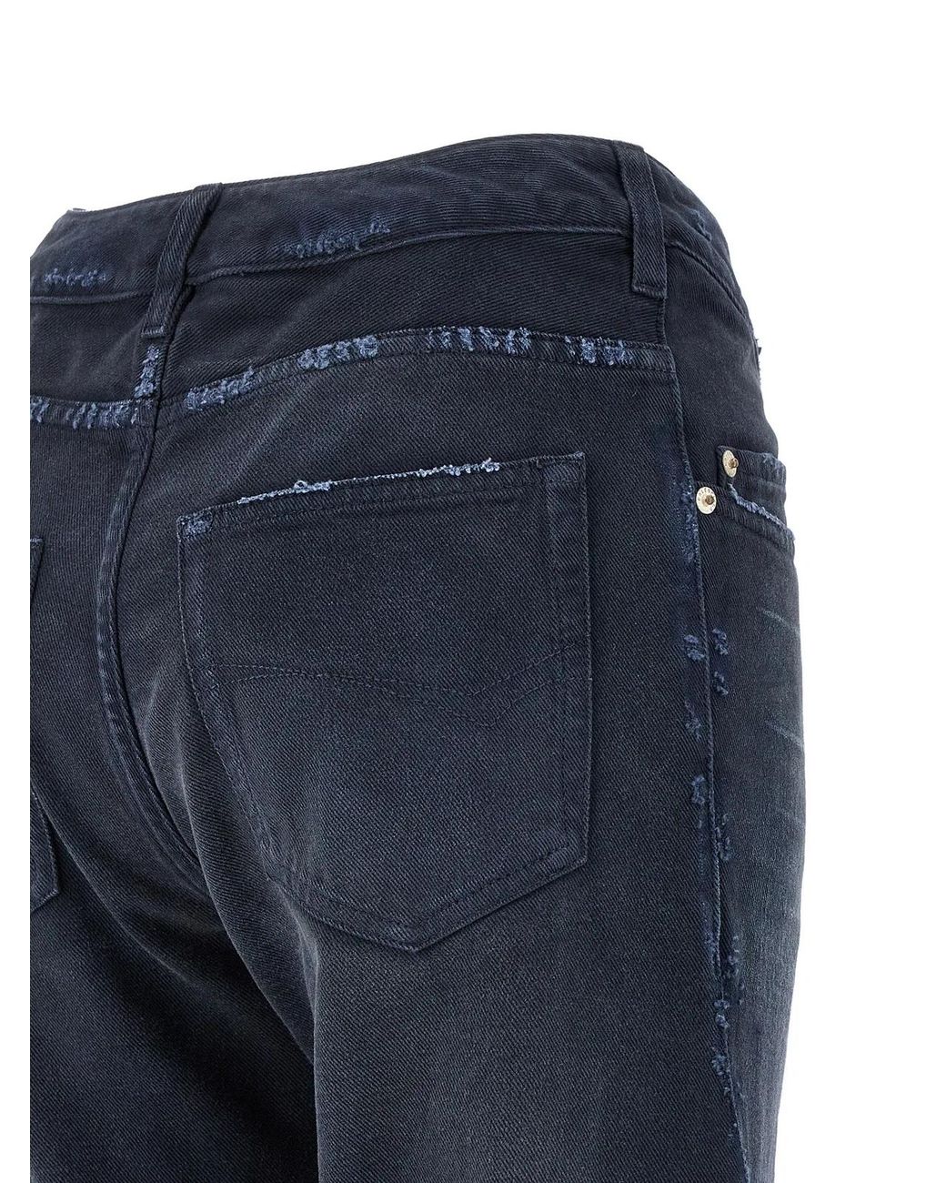 Balenciaga Blue Curved Waist Jeans