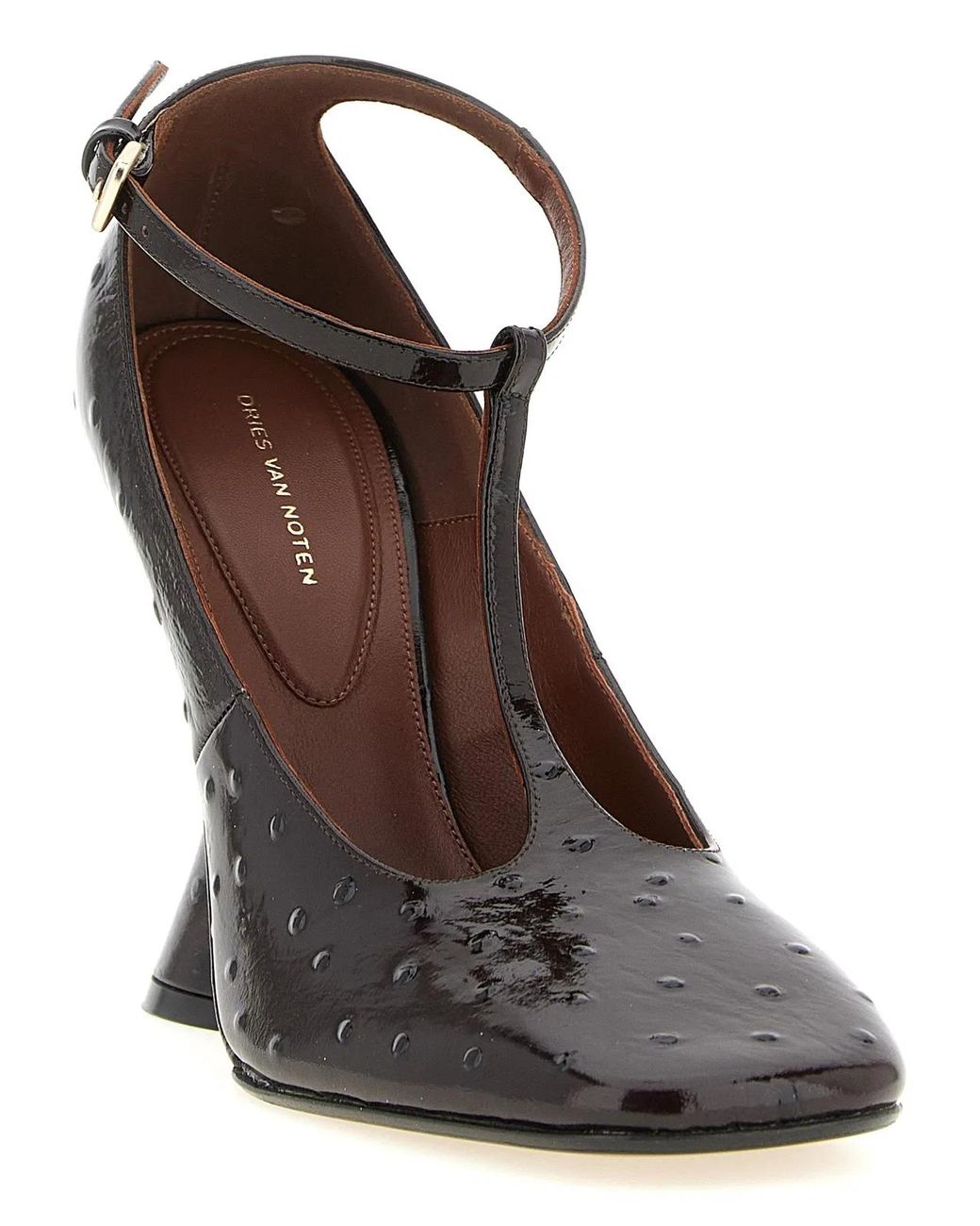 Dries Van Noten Red Sculptural Heel Pumps