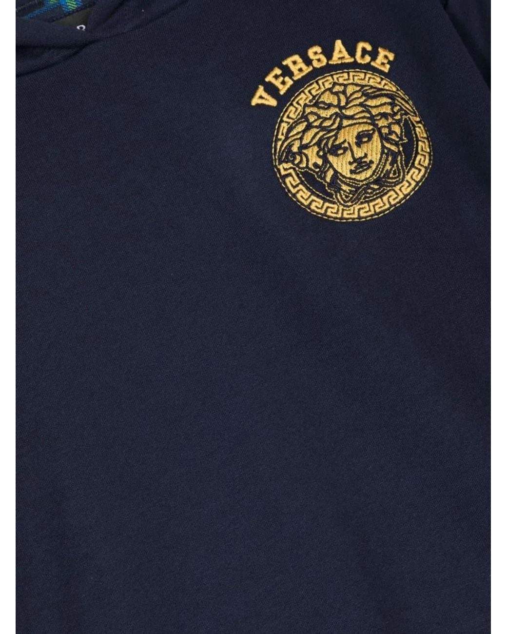 Versace Blue Jellyfish Sweatshirt Inside Tartan