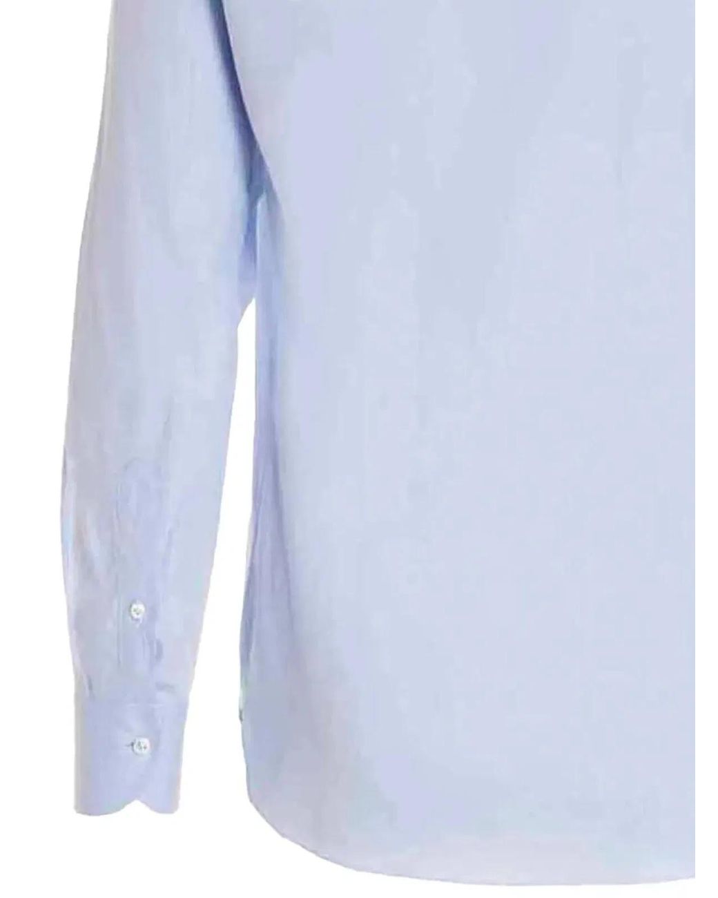 Borriello Blue Cotton Shirt for men