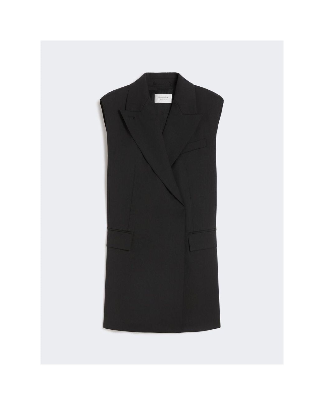 Max Mara Black Albero Virgin Wool Gilet
