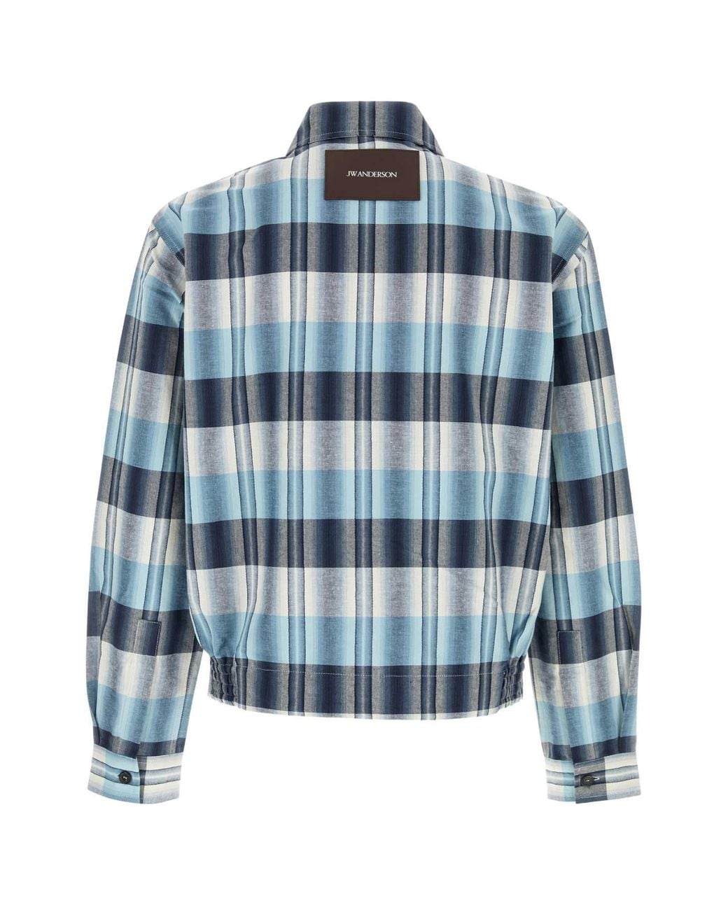 J.W. Anderson Blue Embroidered Cotton Shirt-Jacket for men