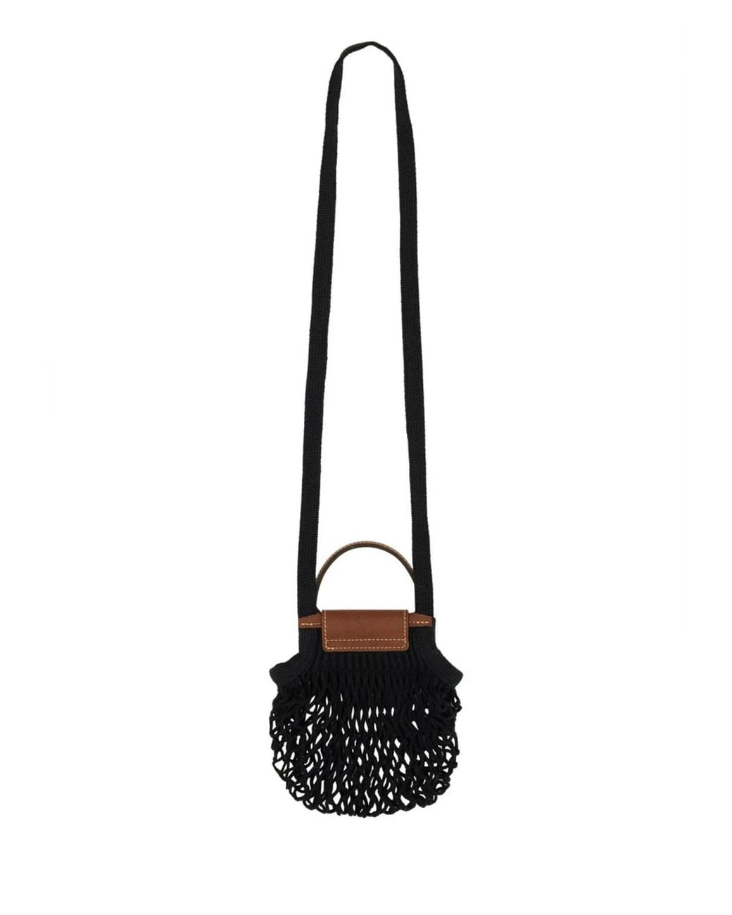 Longchamp Black Le Pliage Filet Xs Bag