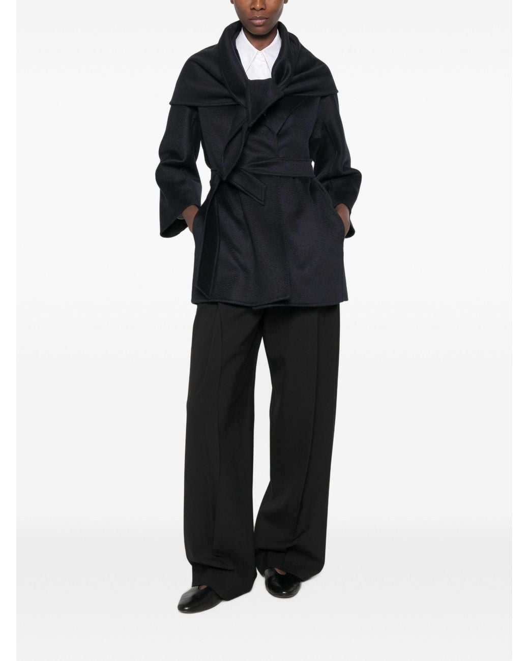 Max Mara Black "Detto" Cashmere Coat