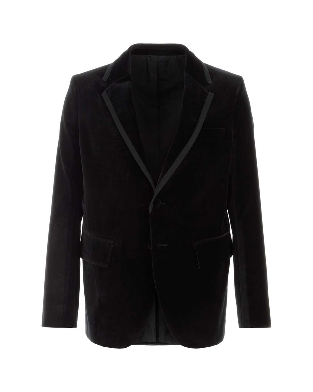 Fendi Black Jacket Sb Cotton Velvet for men