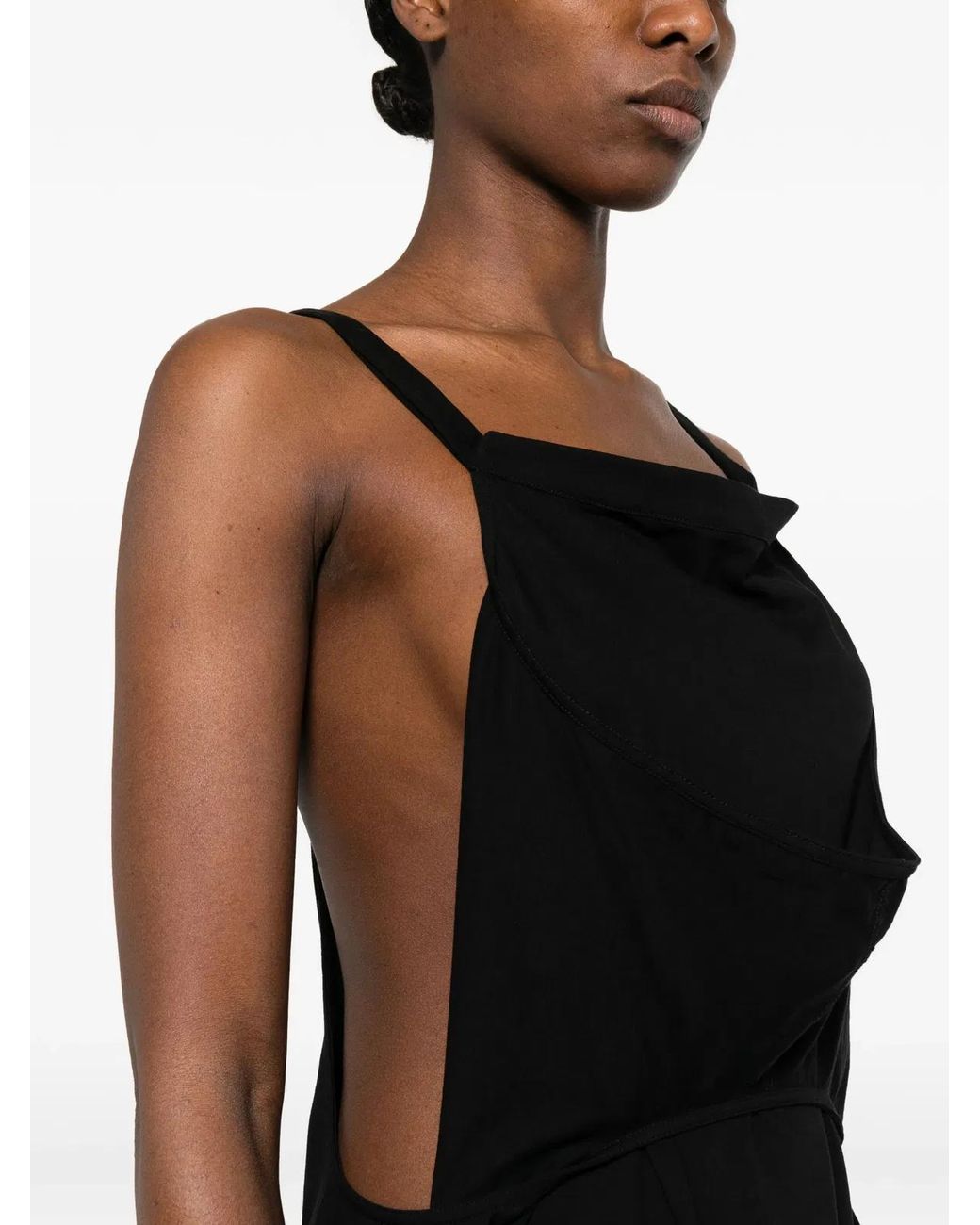 Rick Owens Black Temple Gown