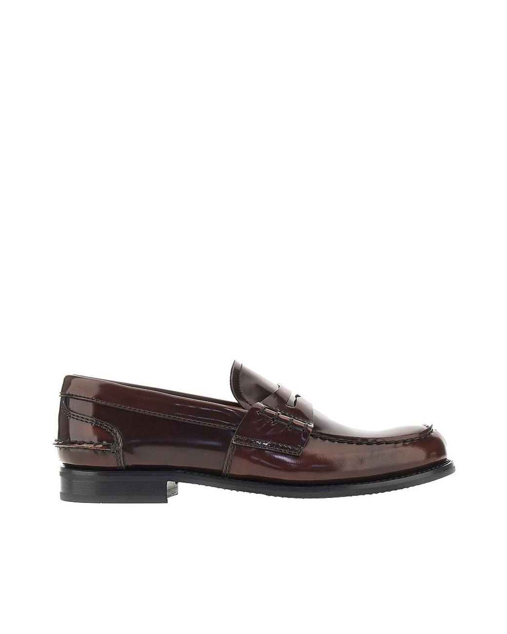 Church's Brown Pembrey W5 Fumé Polished Leather Loafers