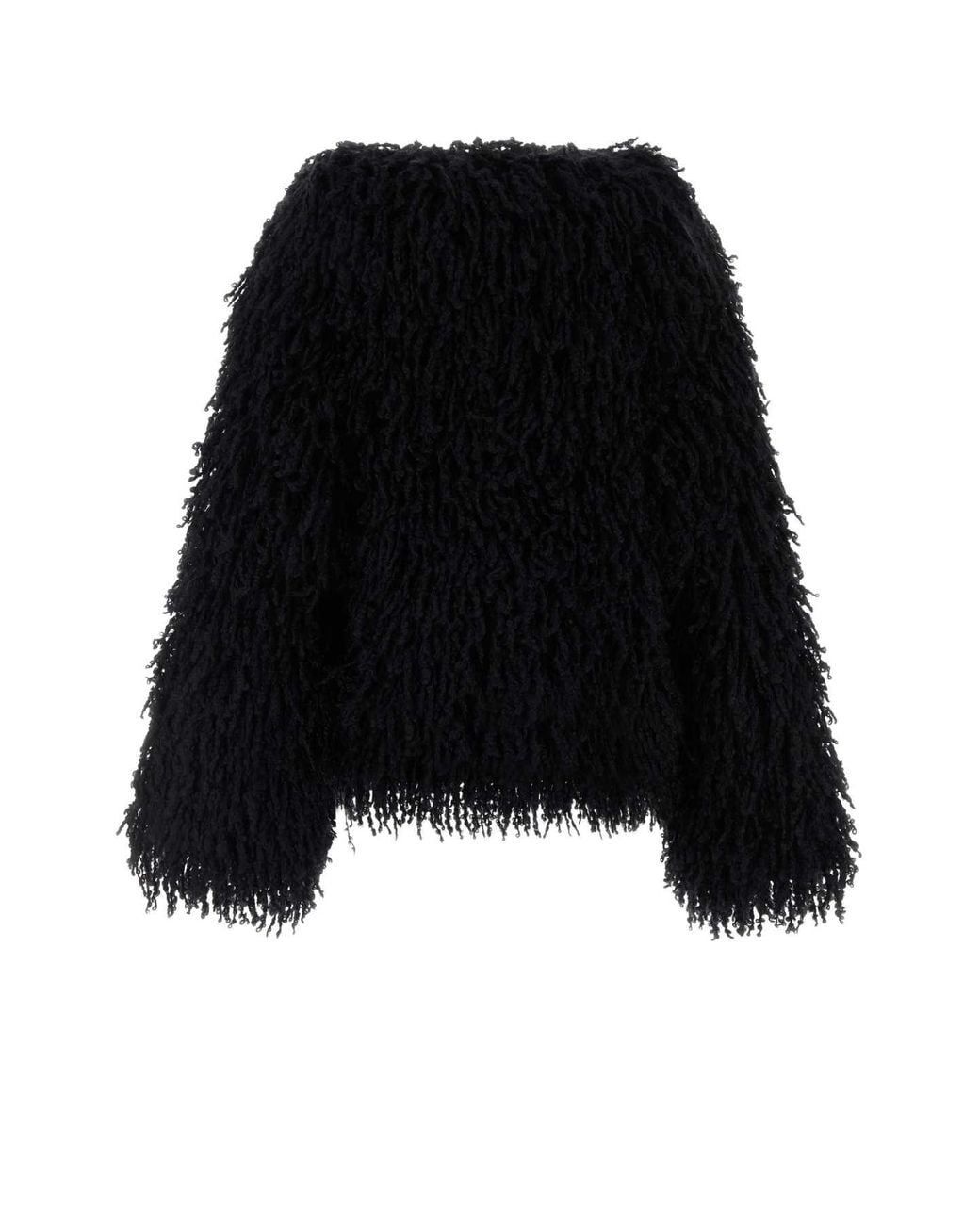 Fendi Black Jacket Knitted Fur