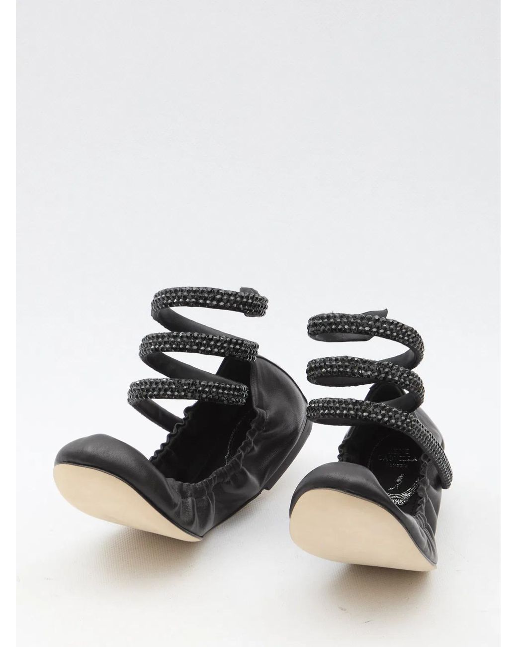 Rene Caovilla Black Cleo Ballerinas