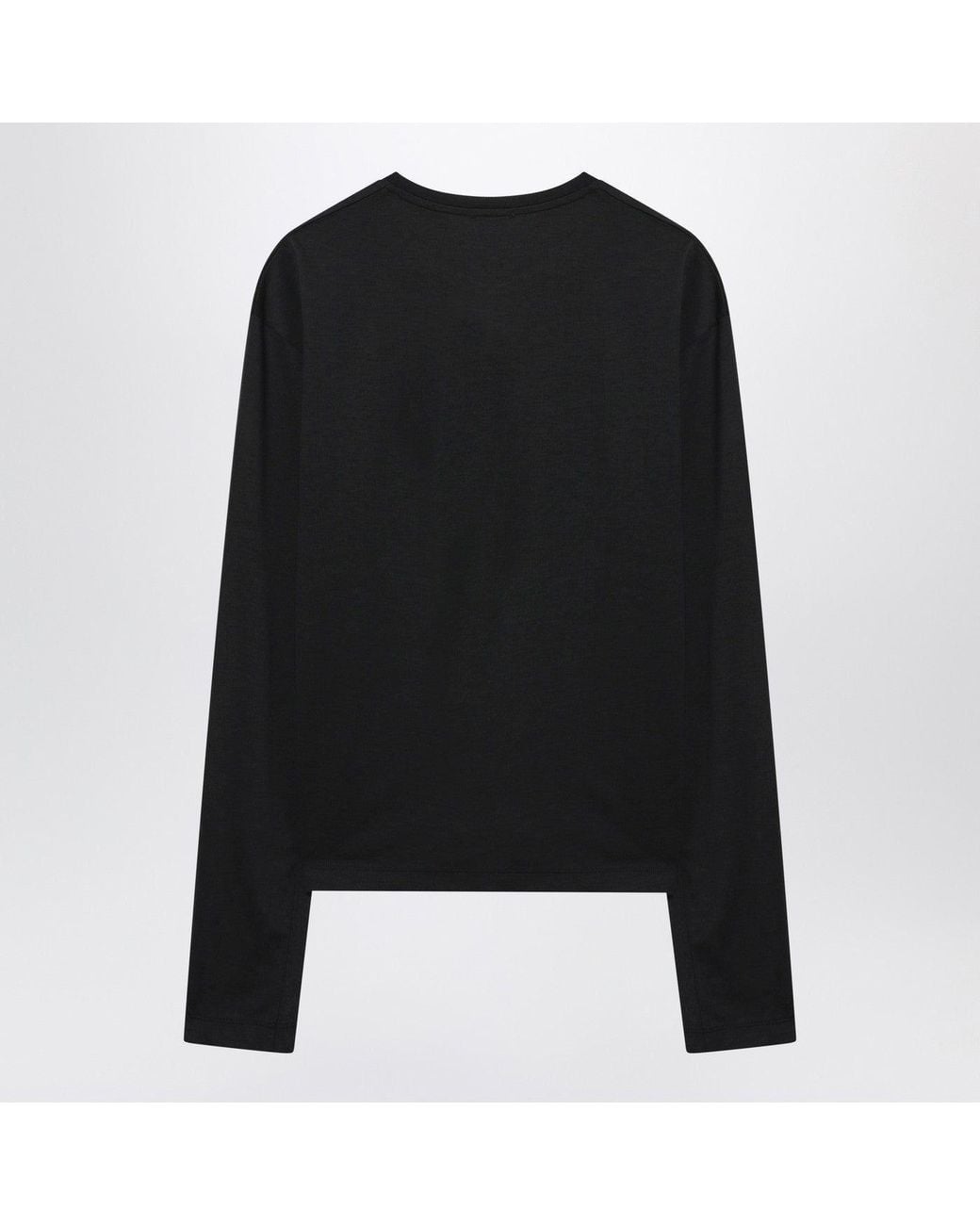 Totême  Black Long-Sleeve Cotton T-Shirt