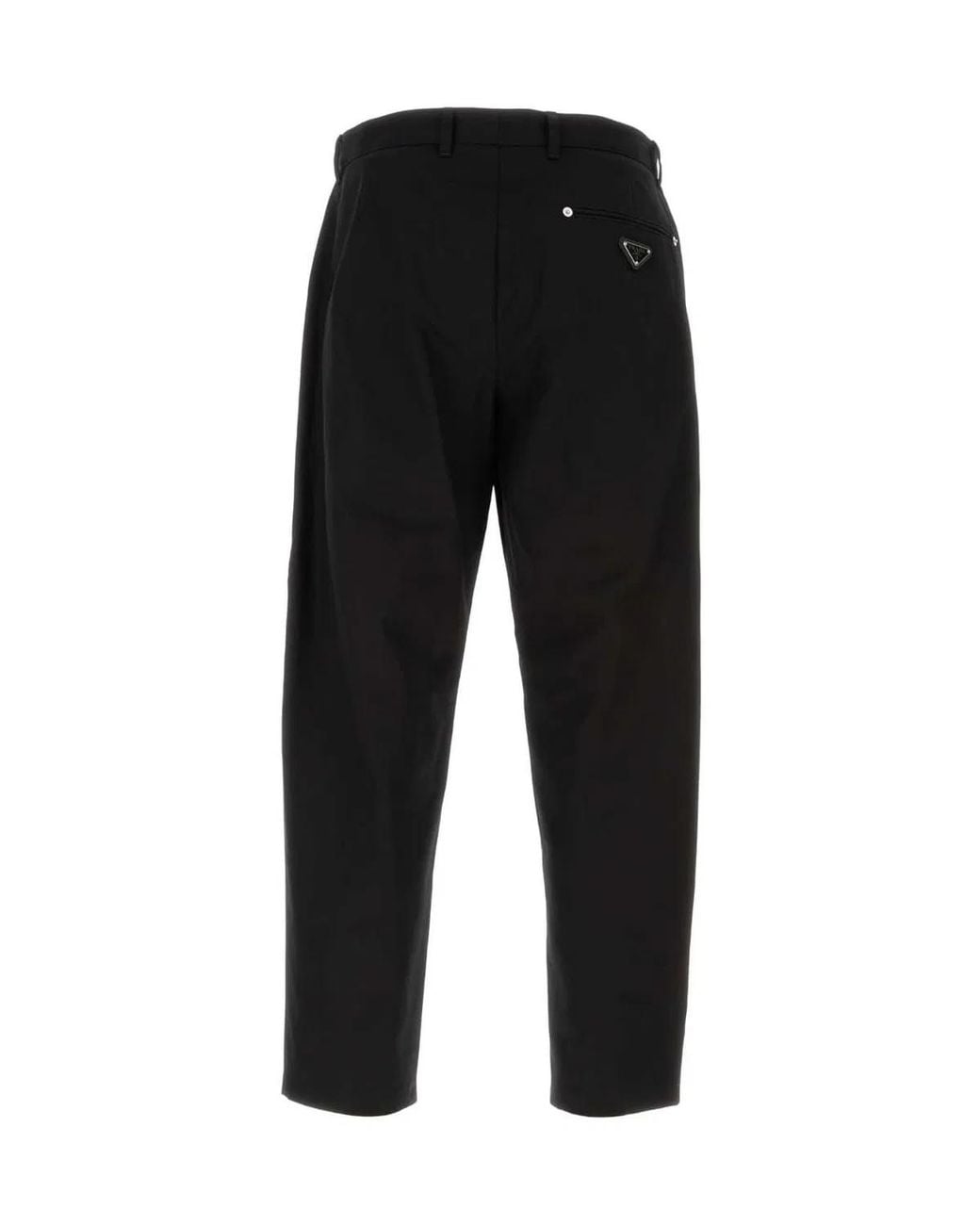Prada Black Cotton Straight Pants