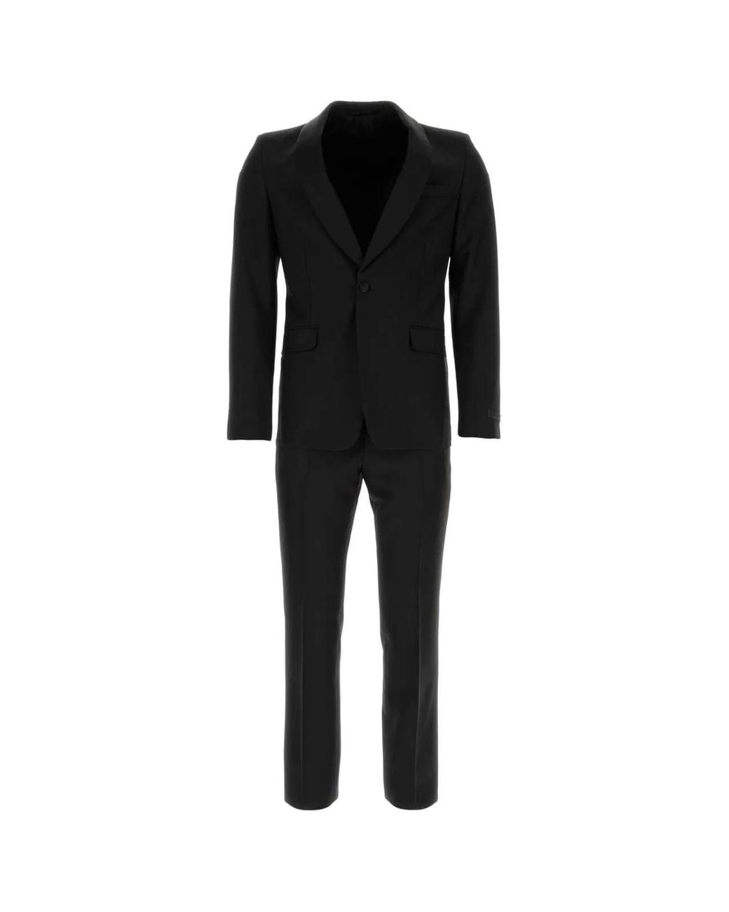 Prada Black Wool Blend Suit for men