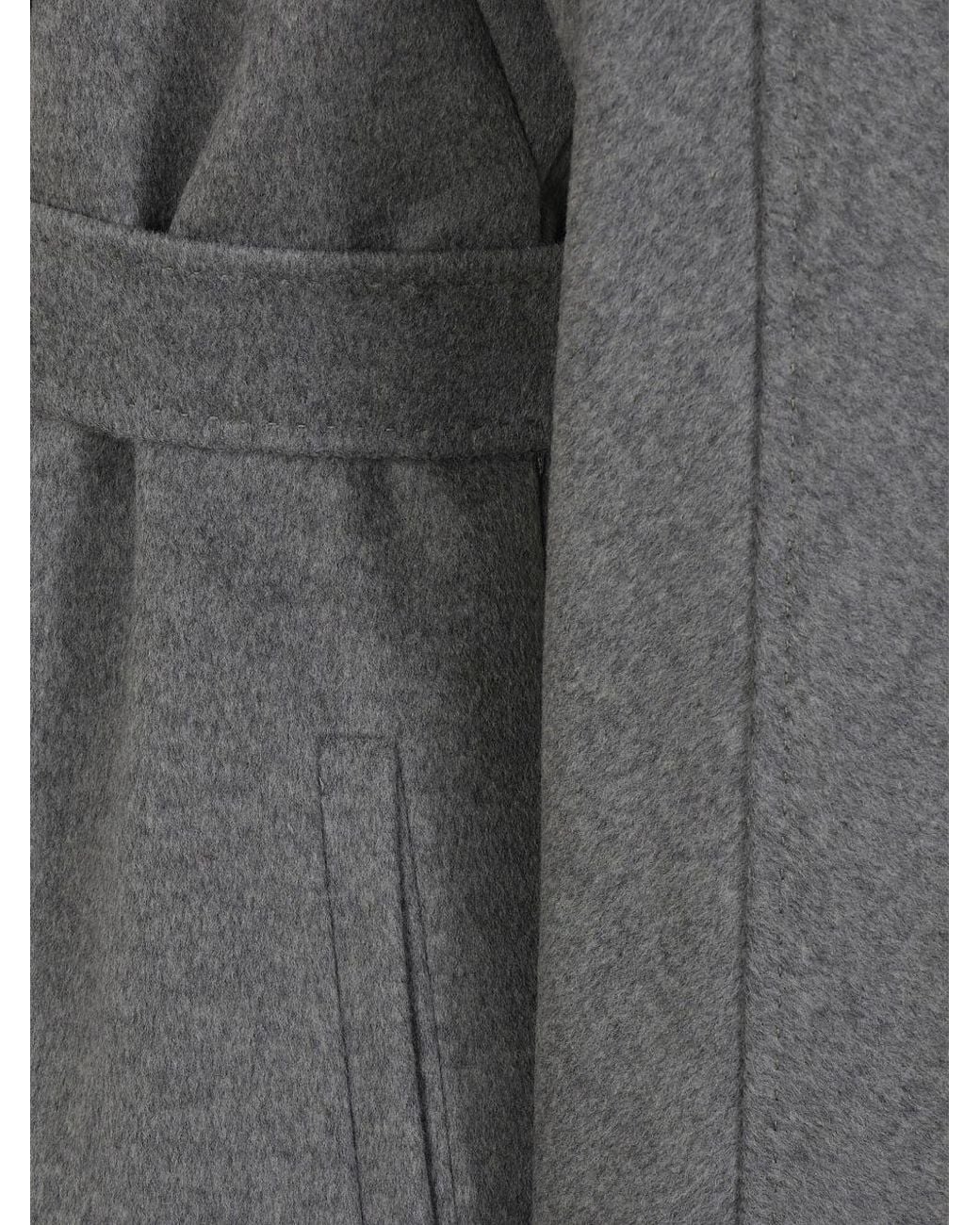 Max Mara Gray Virgin Wool Coat