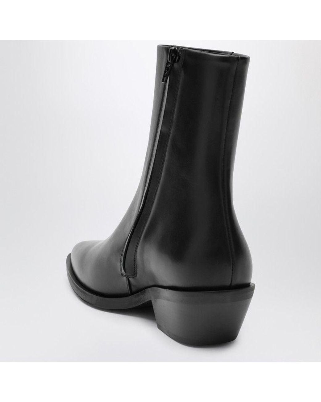 A.Emery Black The Hudson Leather Ankle Boots