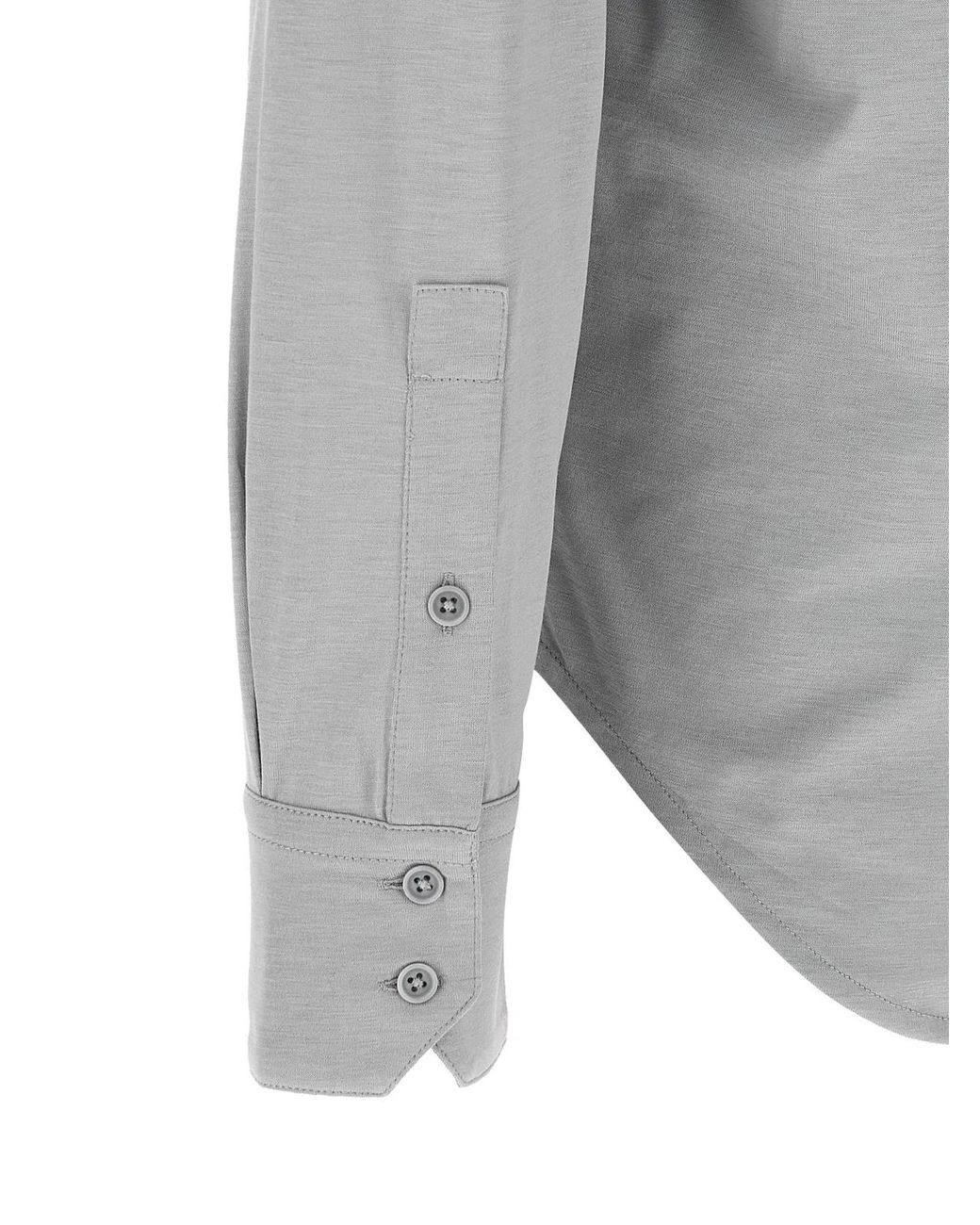 Tom Ford Gray Silk Blouse for men