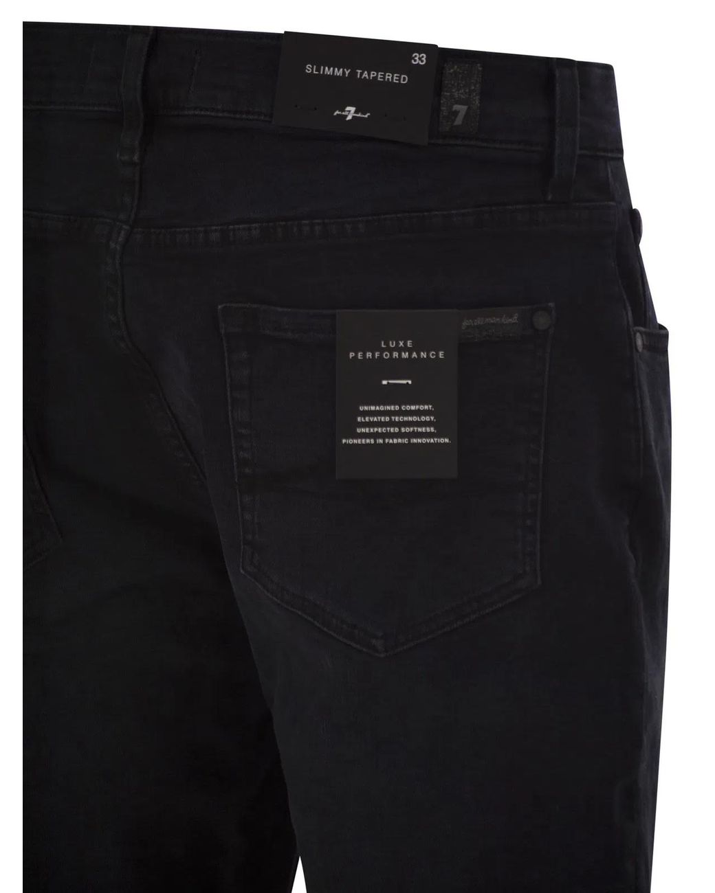 7 For All Mankind Blue Slimmy Tapered Low Jeans for men