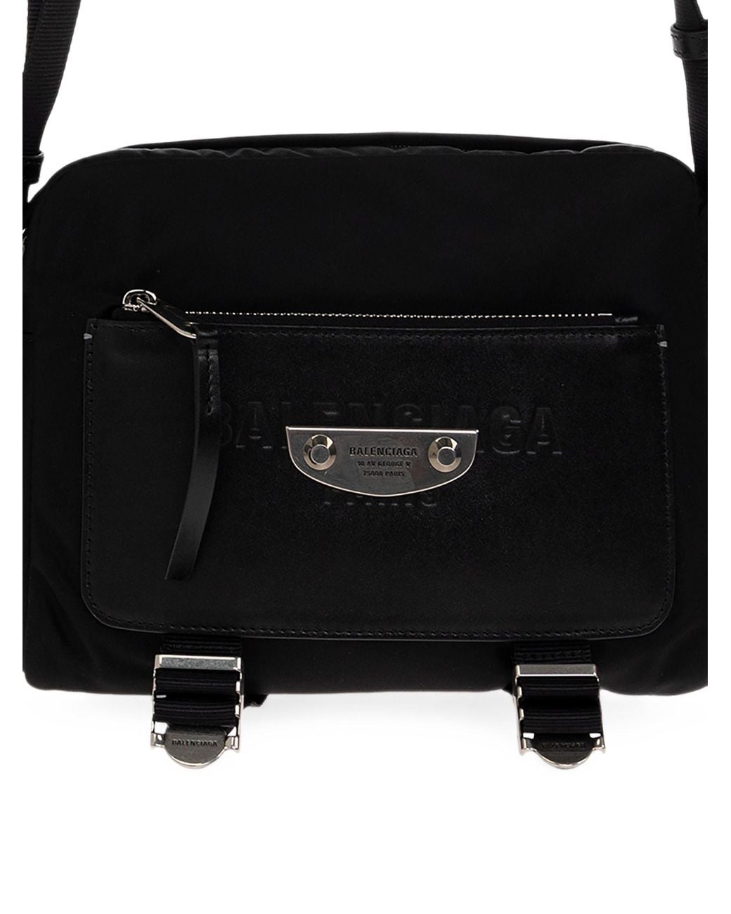 Balenciaga White Sleek Crossbody Mini Handbag for men