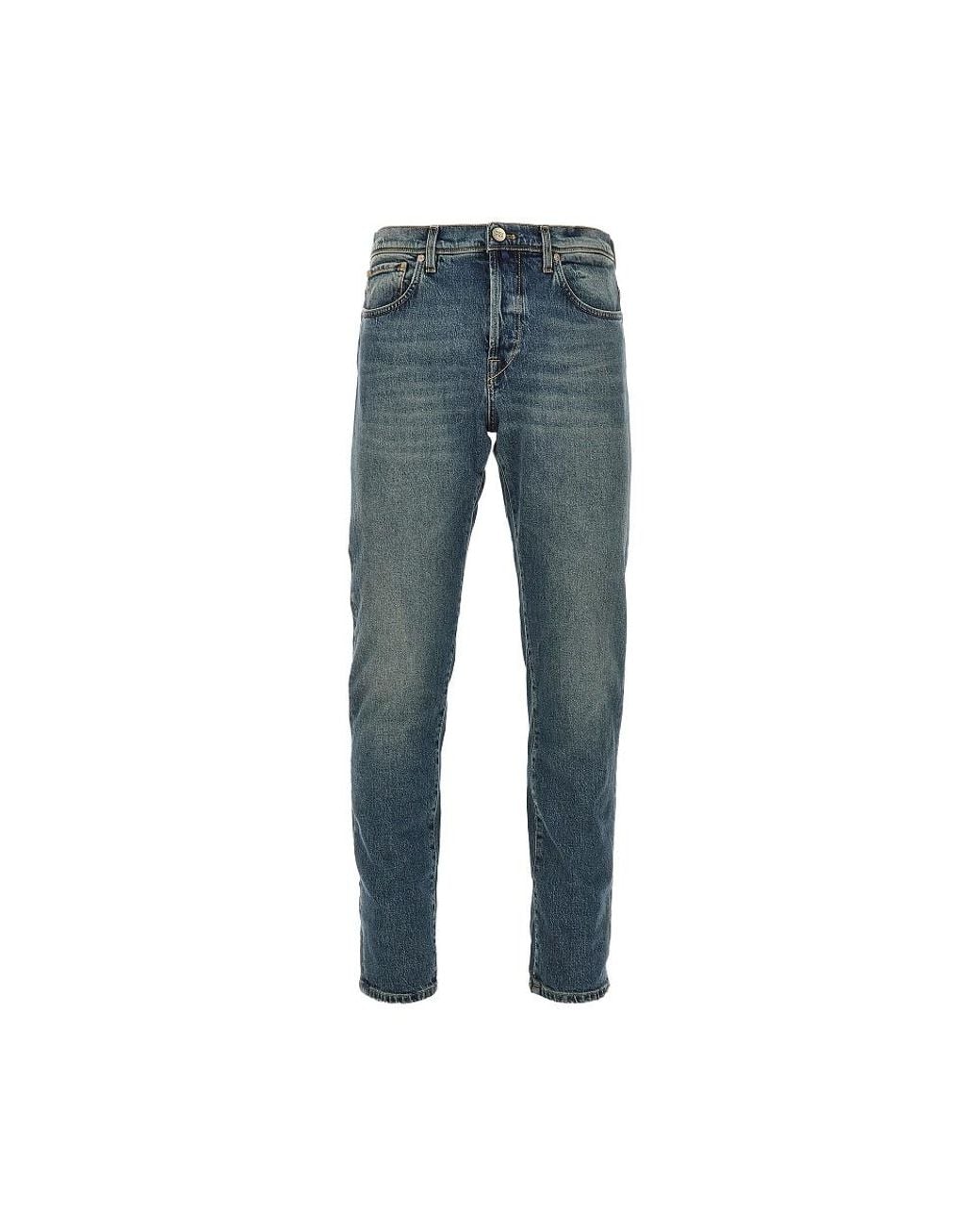 Incotex Blue Denim Tapered Fit Jeans for men