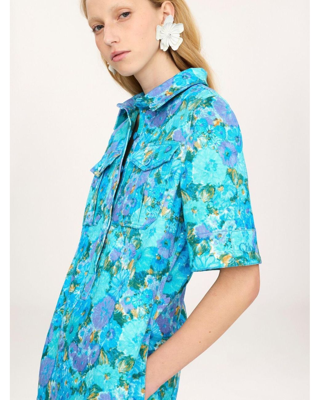 Chloé Blue Cotton Elastane Ro69