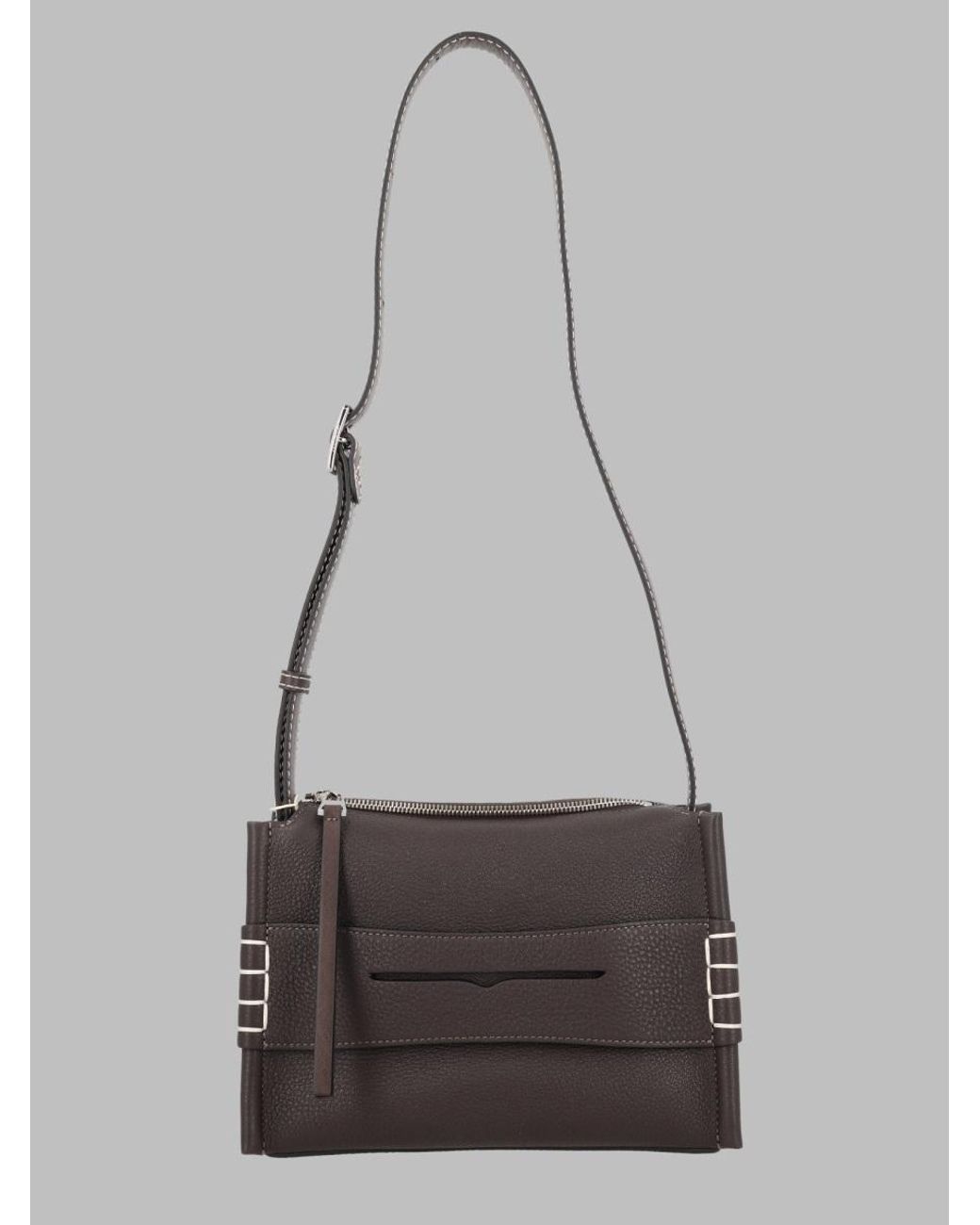 J.W. Anderson Gray Shoulder Bag Loafer Leather