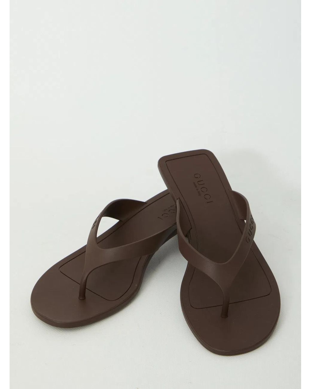 Gucci Brown Vittoria Thong Sandals