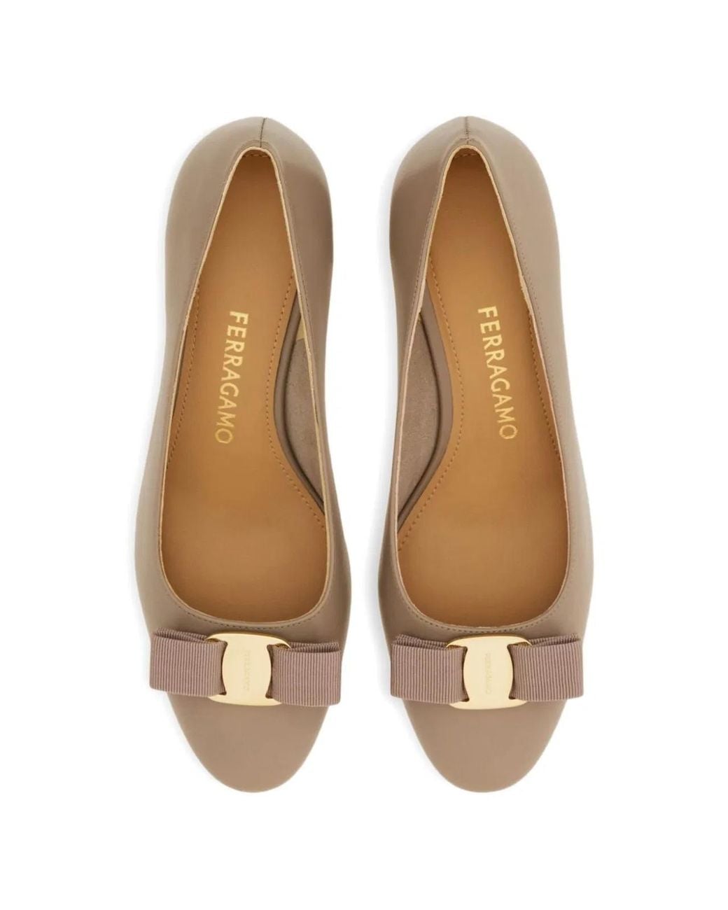 Ferragamo Natural Leather Pumps