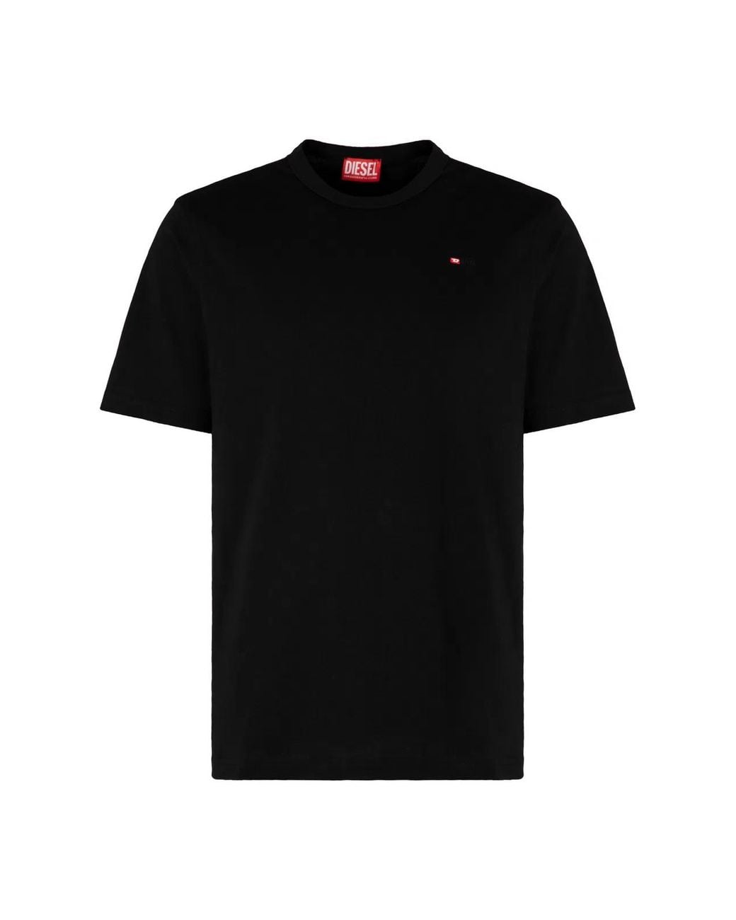 DIESEL Black T-Adjust-Microdiv Cotton Crew-Neck T-Shirt for men