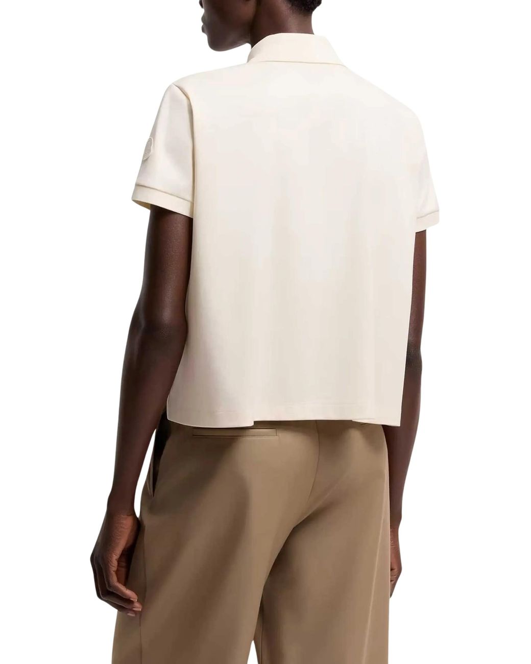 Moncler White Polo