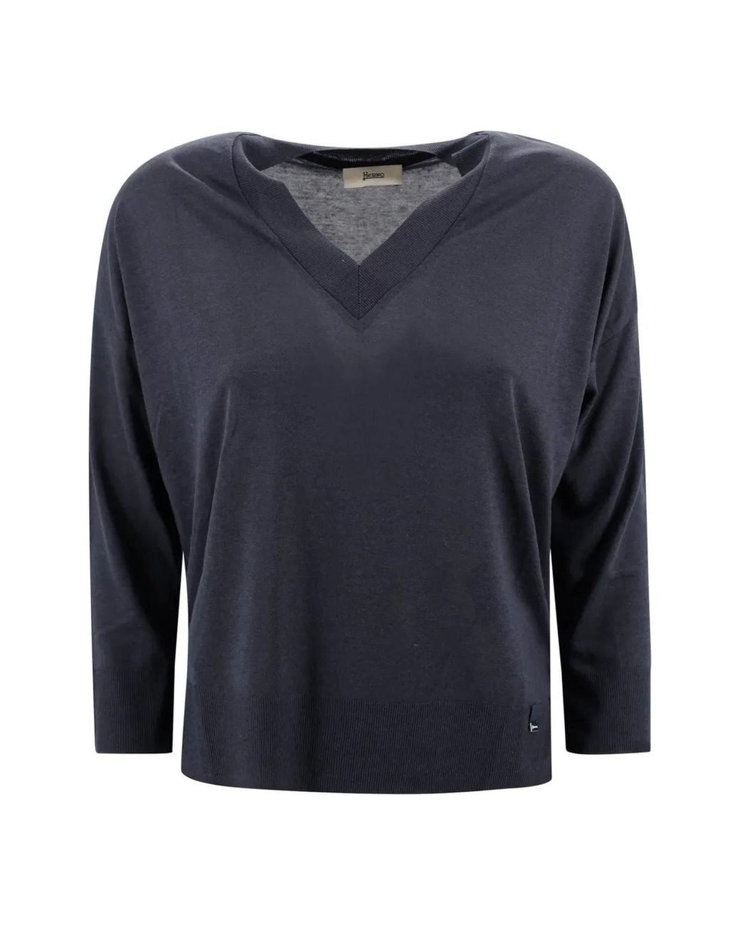 Herno Blue Midnight Lyocell Blend T-Shirt