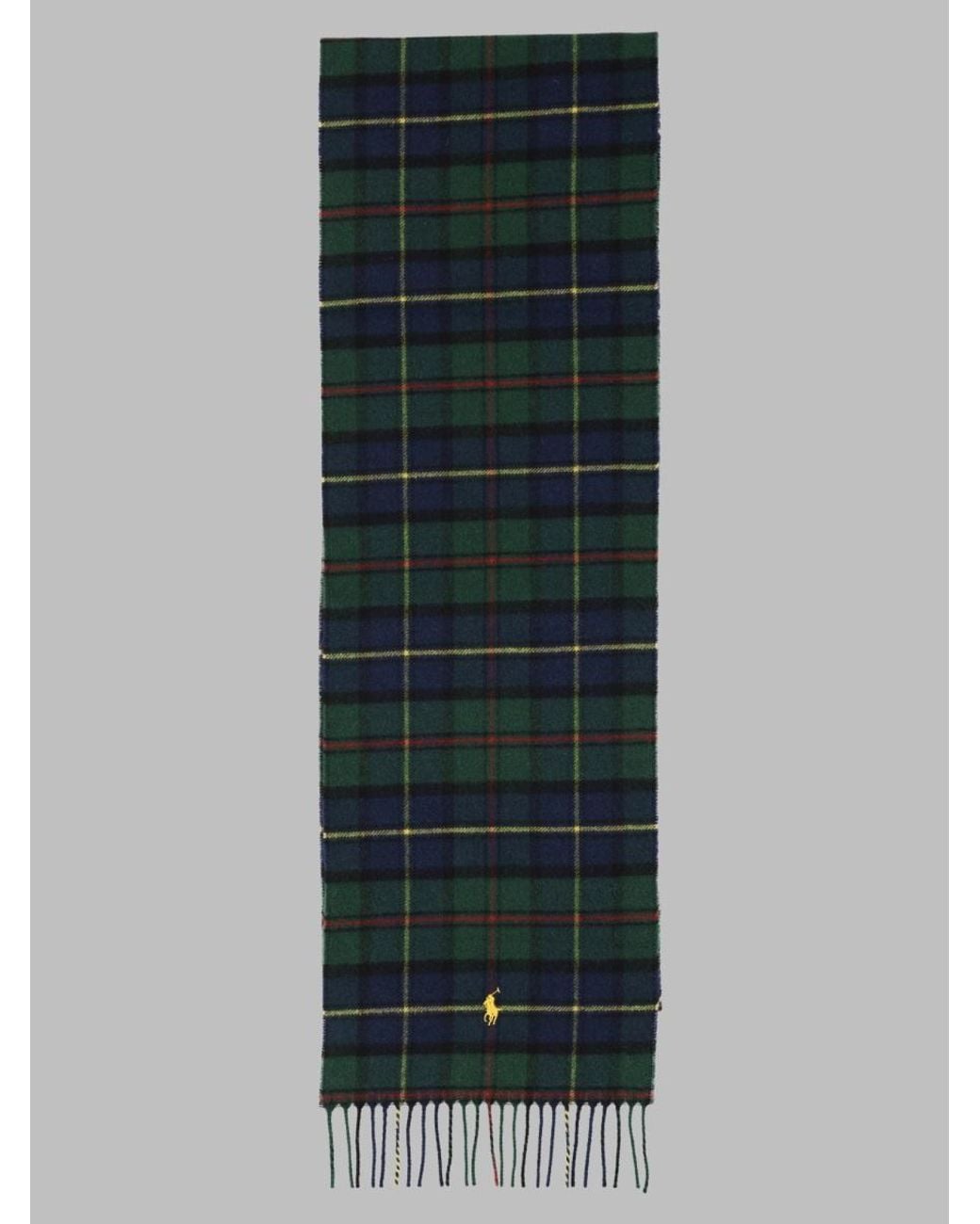 Polo Ralph Lauren Gray Tartan Plaid Scarf For for men