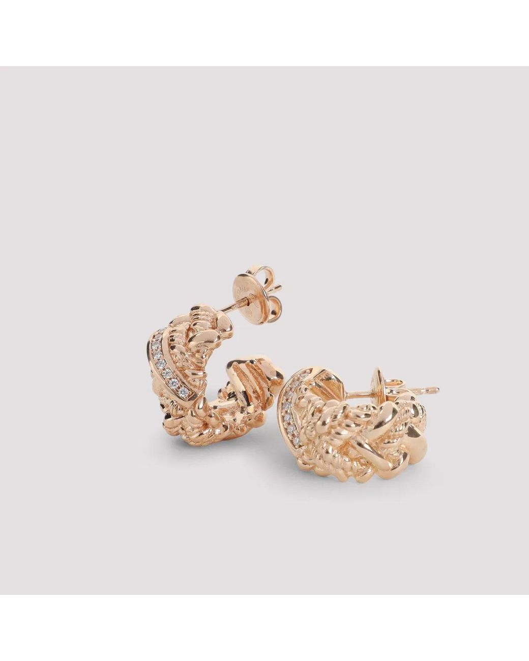 Bottega Veneta White Brass Earrings