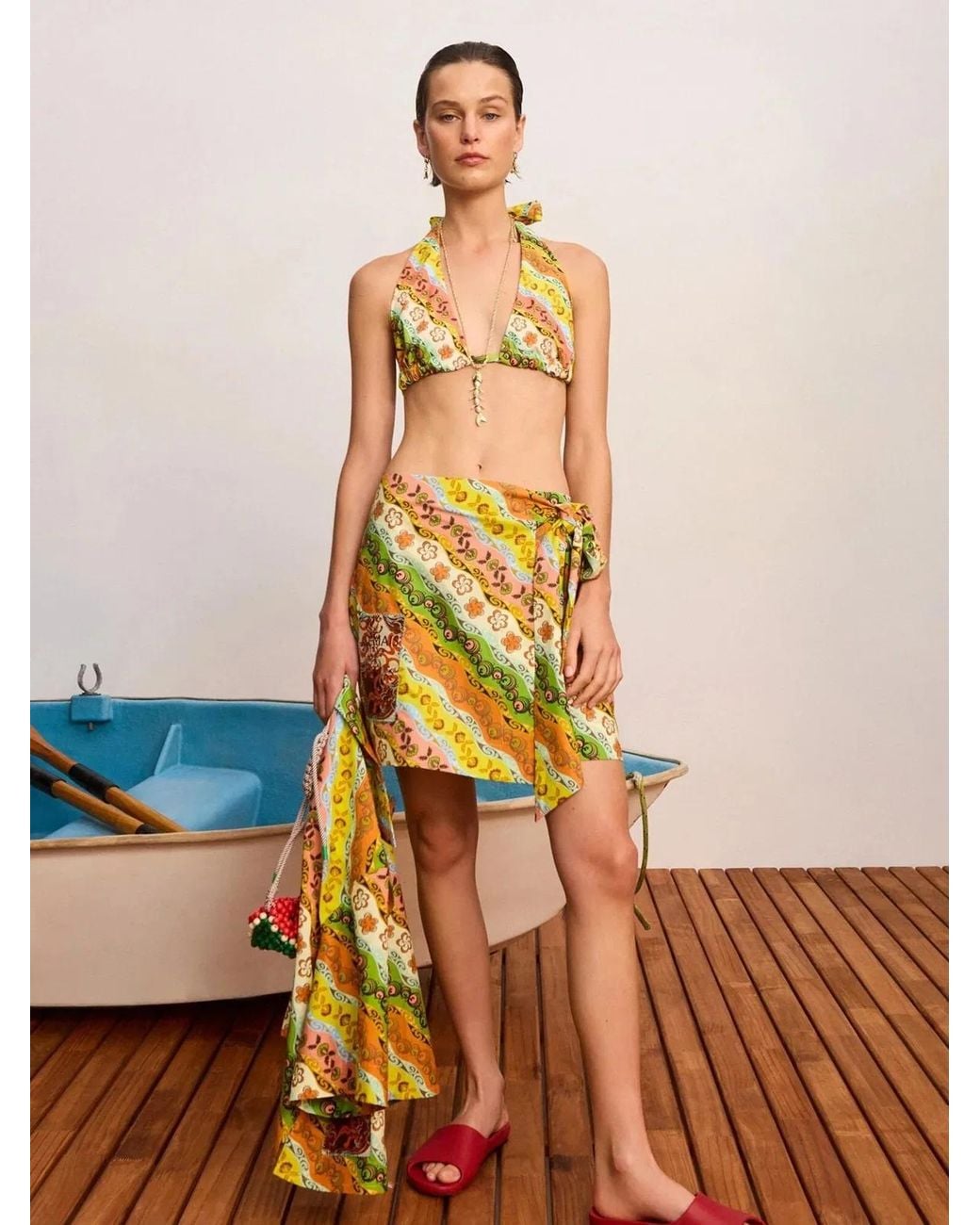 ALÉMAIS Yellow Janine Sarong Skirt