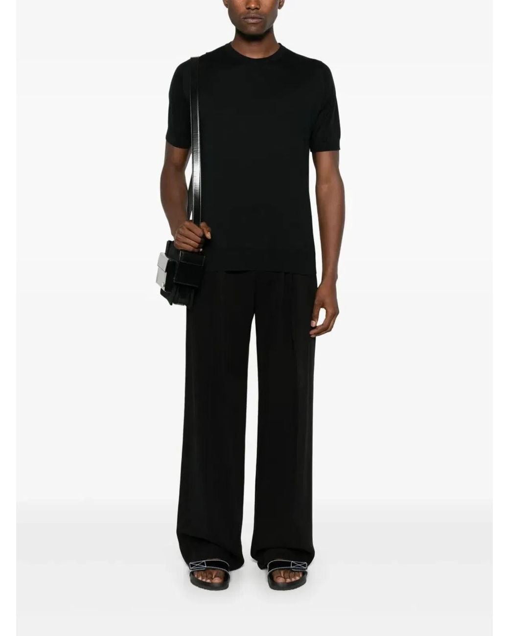 John Smedley Black Kempton for men