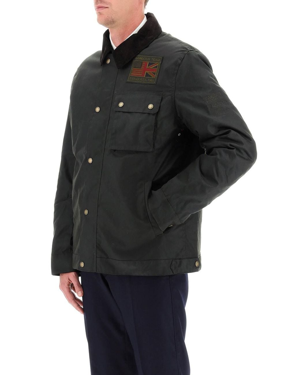 Barbour Gray Button Jacket for men