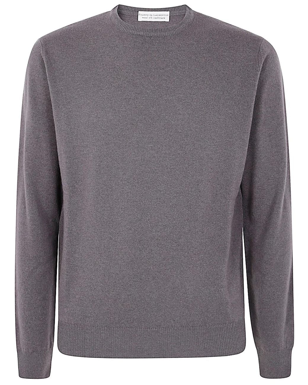FILIPPO DE LAURENTIIS Gray Long Sleeves Round Neck for men
