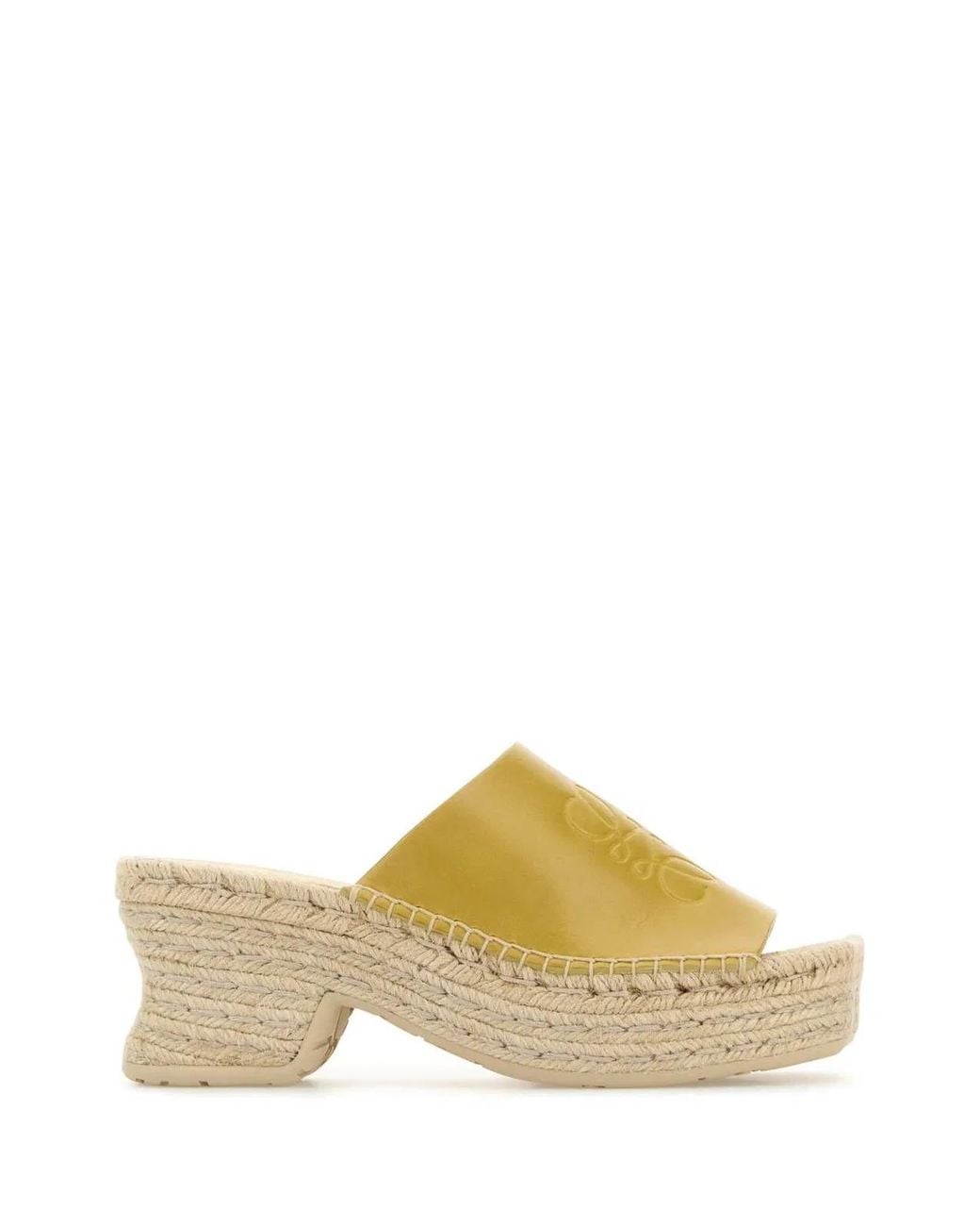Loewe Yellow Petal Espadrille Slide 80