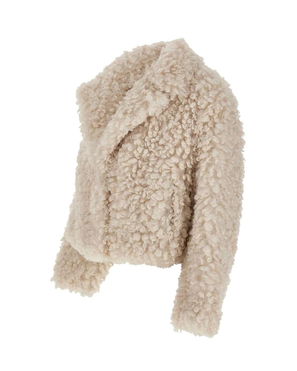 Stand Studio Natural Smara Faux Fur Jacket