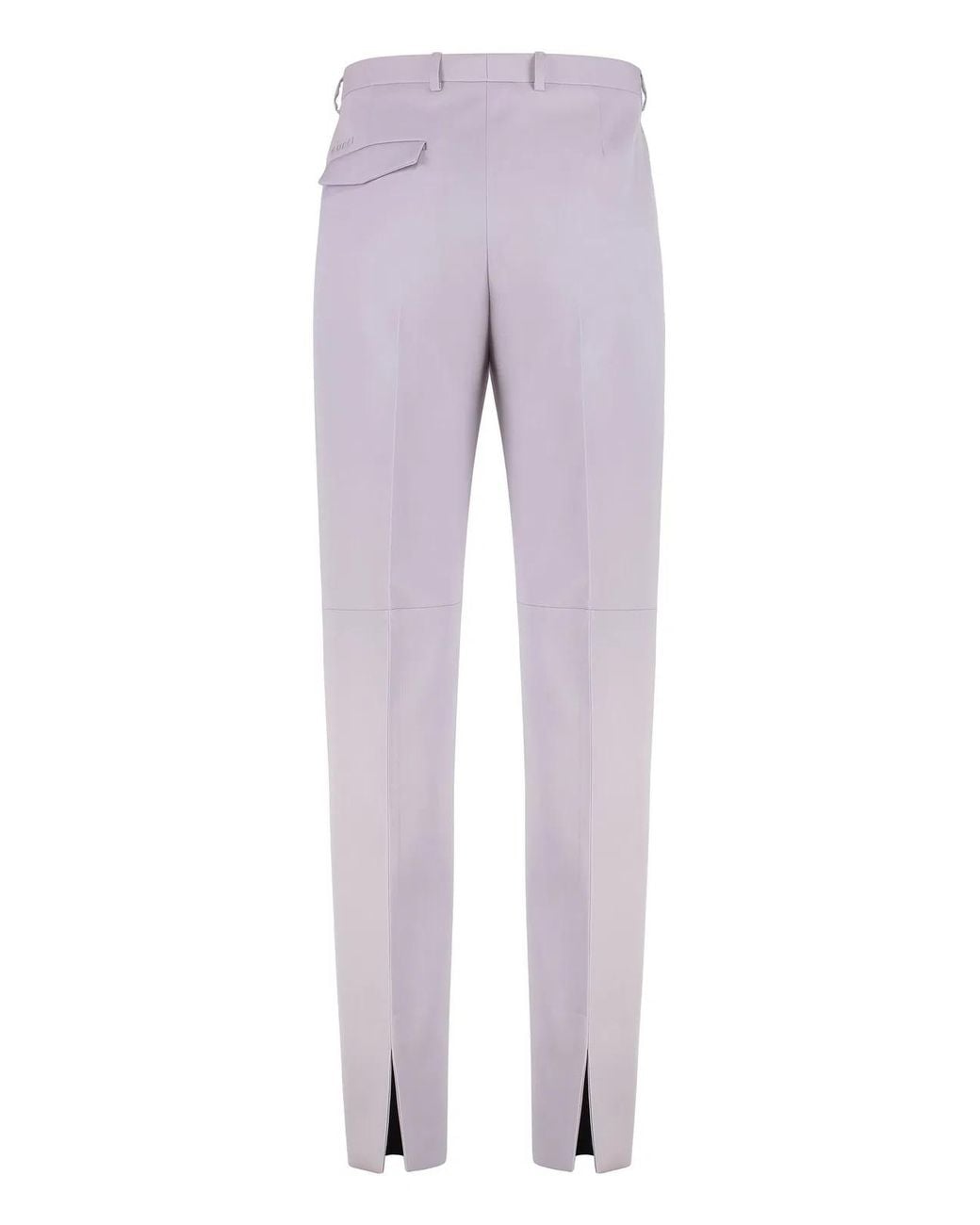 Gucci Gray Wool Gabardine Trousers for men