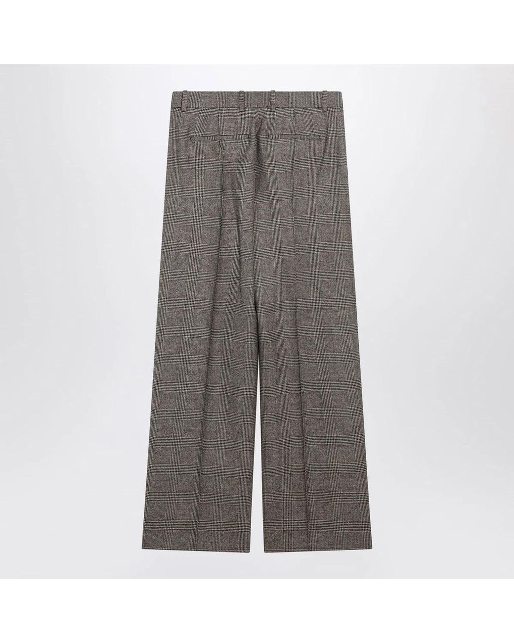 Burberry Gray Prince Of Wales Woolblend Trousers