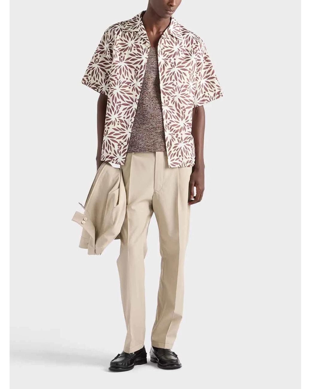 Prada Natural Cotton Pants for men