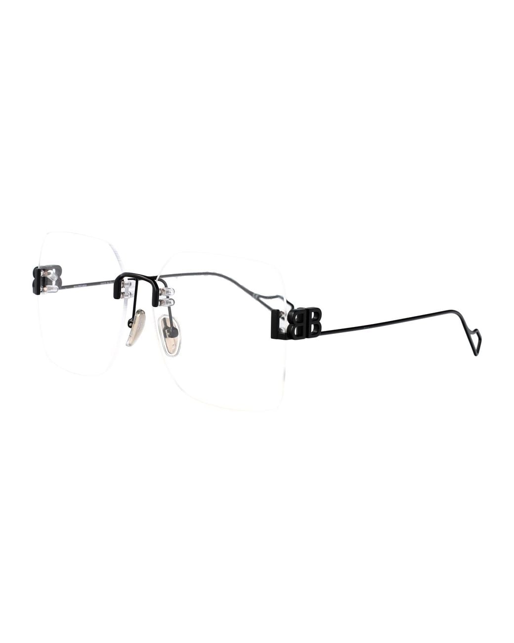 Balenciaga Black Metal Optical Glasses