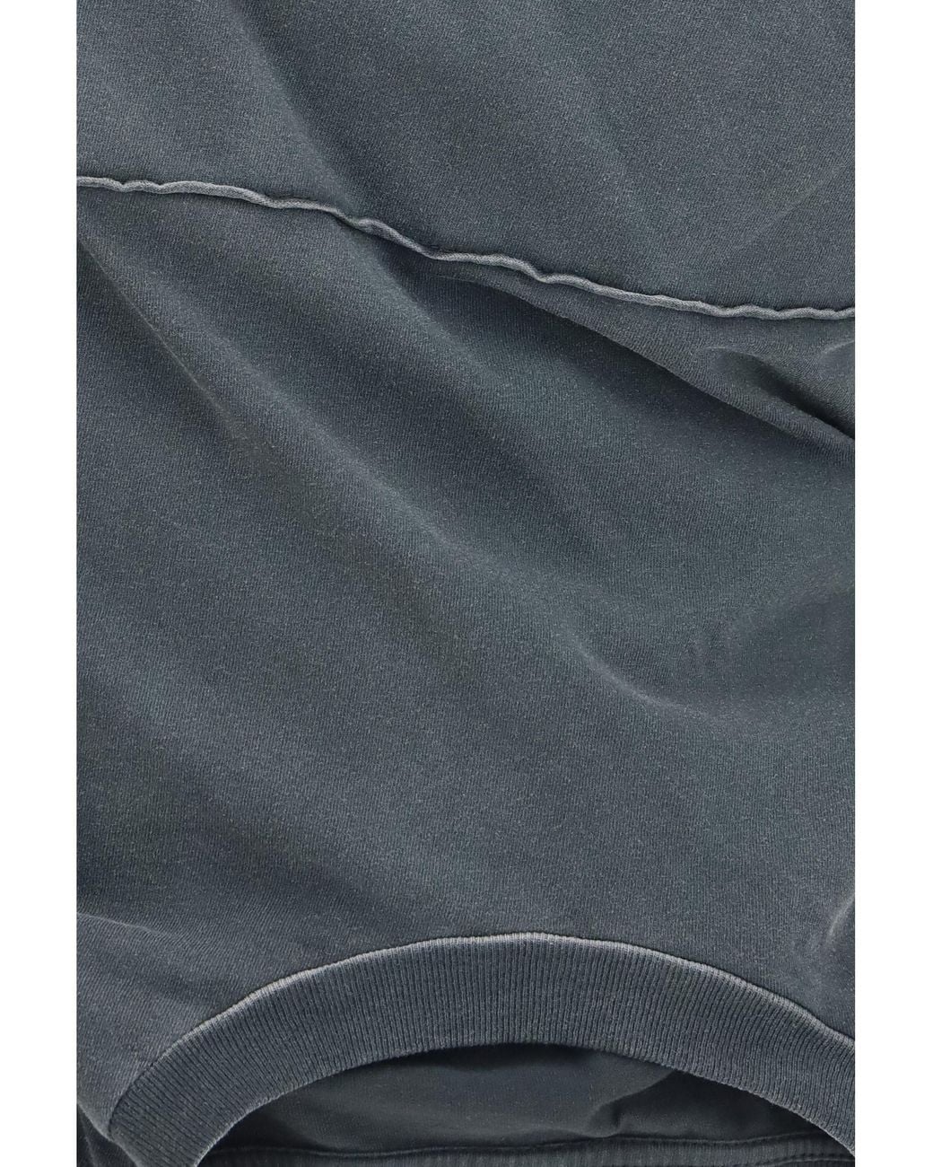 MM6 by Maison Margiela Blue Asymmetric Draped Jersey Top